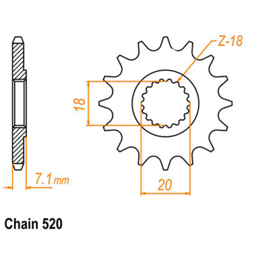 Sprocket Front Ultralight 520-14T