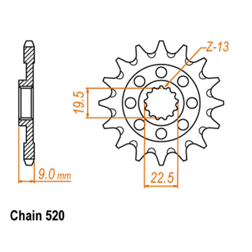 Sprocket Front Ultralight 520-14T