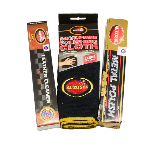 Autosol - Metal Polish - Leather - Cloth - Kit