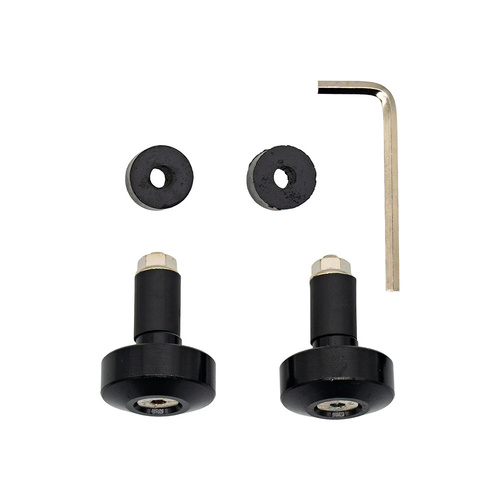Handlebar Ends - 2 in 1 - 30mm - Black - Pair