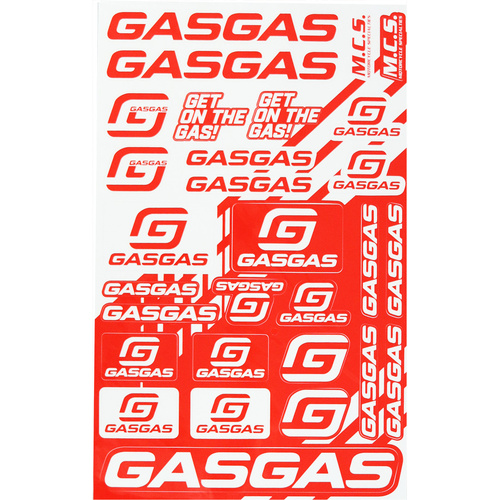 Sticker Sheet - Gas-Gas Generic