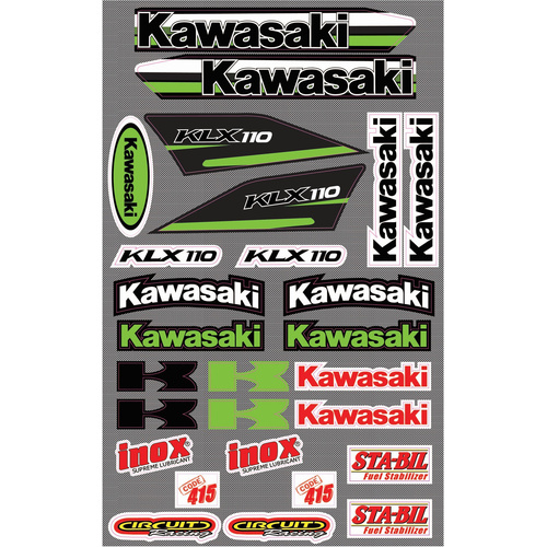 Sticker Sheet - Kawasaki KLX140