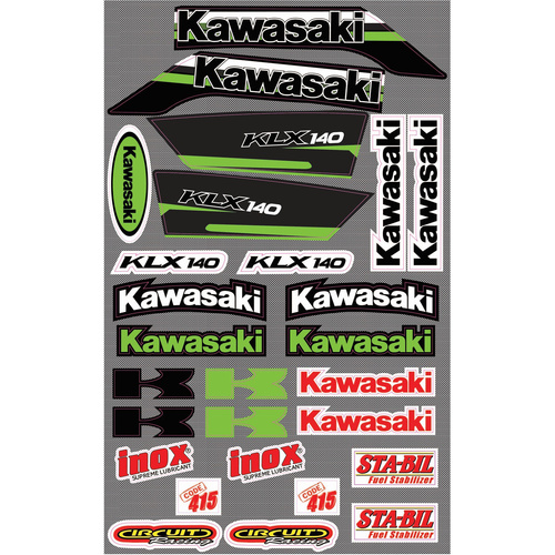 Sticker Sheet - Kawasaki KLX140 v2