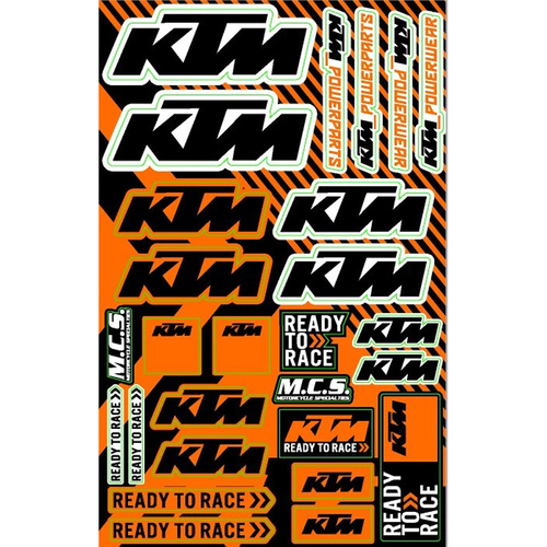 Sticker Sheet - KTM Style Universal V2