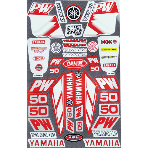 Sticker Sheet - Yamaha PW50 Red