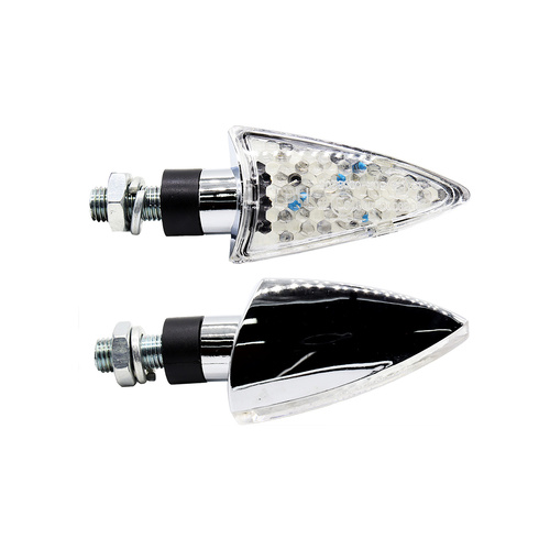 Indicator Pair - Arrowhead Chrome - LED