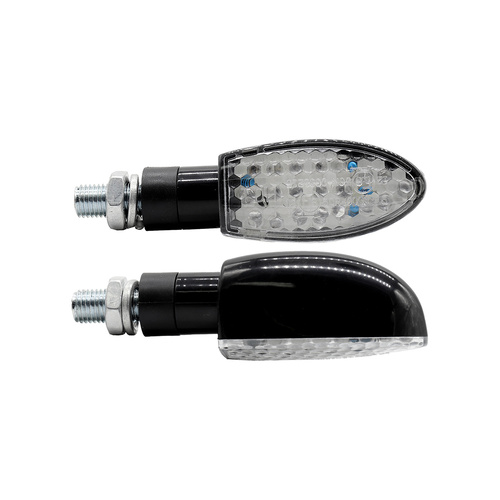 Indicator Pair - Bullet Style Black - LED