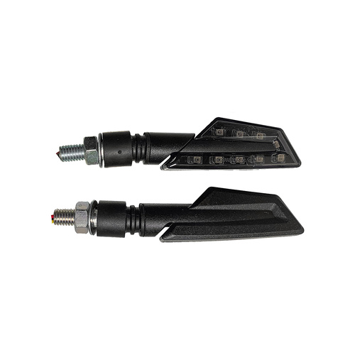 Indicator Pair - Knifeblade Sequential Brake Black - LED